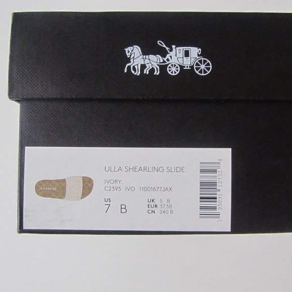 BRAND NEW IN BOX Coach Ulla Shearling Slide - W Size 7 - Picture 5 of 6